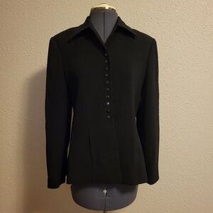 UM Black Snap-Up Blazer Size Large